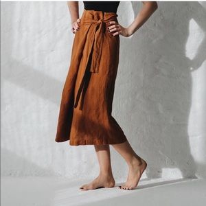 NWT Seaside Tones wrap skirt in ginger linen